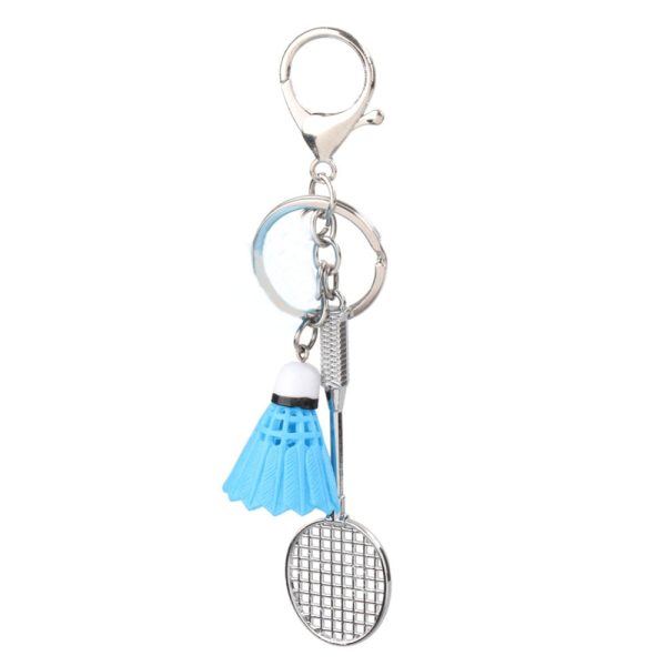 01 PCs Metal Badminton Racket & Ball Keychain – Stylish Keyring Gift for Girls’ Bags & Boys | Random Color Key-Chain - Image 5