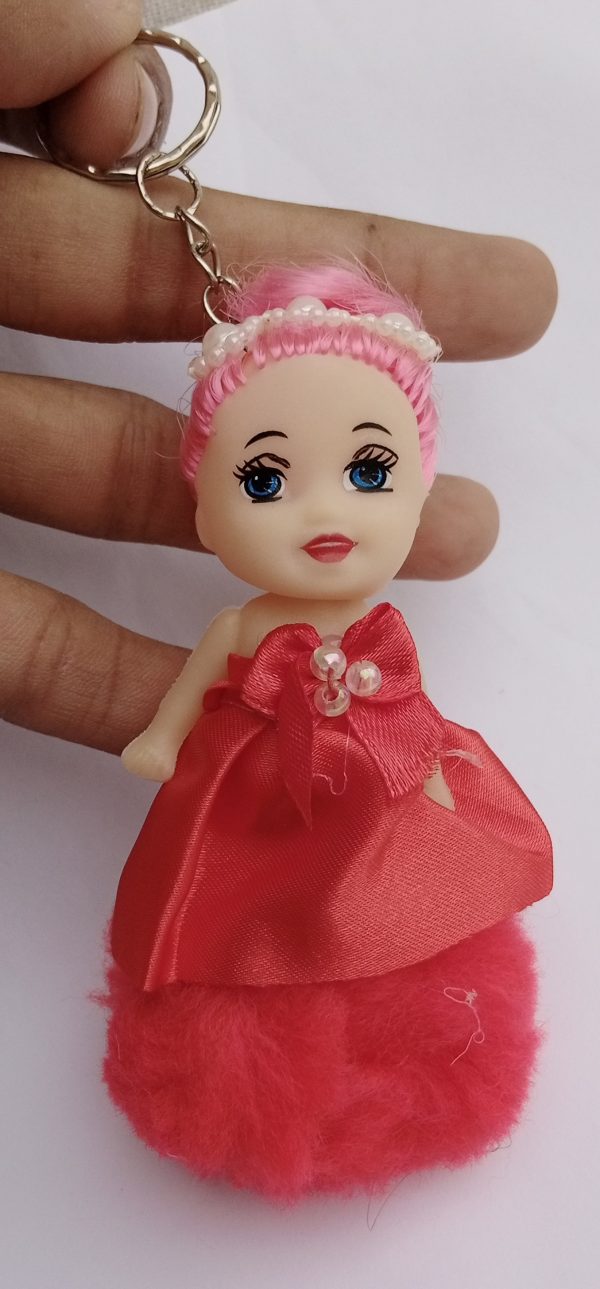 1Pcs Beautiful  Baby Doll Keychain/Keyring for Girls & Womr Bike, Car, Bag & Handbag Accessories  (Random coloen, fors) - Image 5