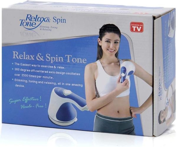 4 in 1 Relax & Spin Tone Vibration Electric Massager | Electronic Relax & Spin Body Massager With Different Heads ( Random Color ) - Image 8