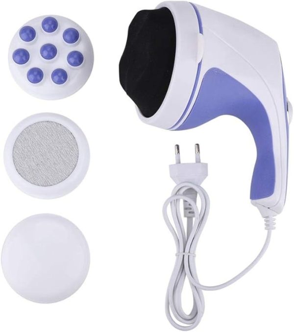 4 in 1 Relax & Spin Tone Vibration Electric Massager | Electronic Relax & Spin Body Massager With Different Heads ( Random Color ) - Image 6