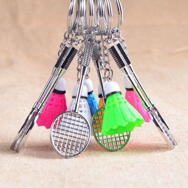 01 PCs Metal Badminton Racket & Ball Keychain – Stylish Keyring Gift for Girls’ Bags & Boys | Random Color Key-Chain - Image 8