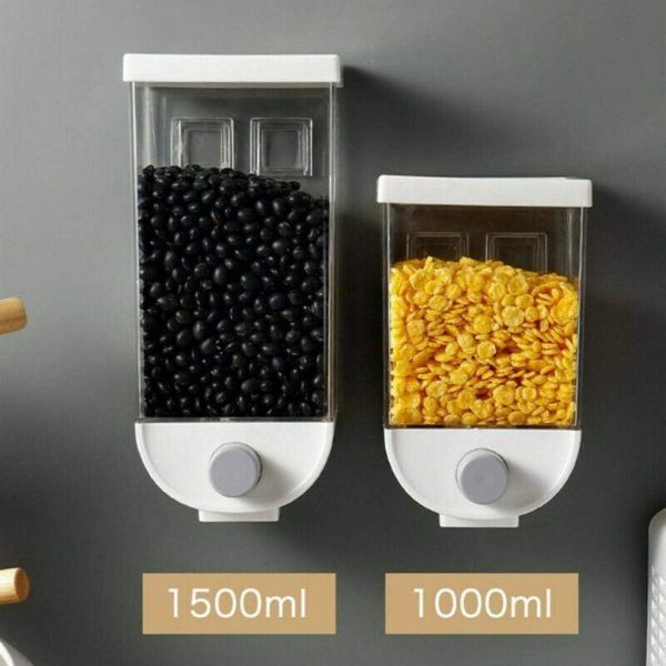 Wall-mounted Dry Food Dispensers For Organized Kitchens, Featuring Clear Containers -Random color | food storage box 1500 ml - Image 12