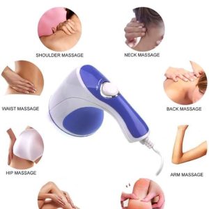 4 in 1 Relax & Spin Tone Vibration Electric Massager | Electronic Relax & Spin Body Massager With Different Heads ( Random Color )