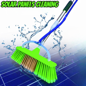 6ft Extendable  Steel Solar Panel Cleaning Brush with Water Flow System Long Reach Rod, Soft Bristle Head for Streak-Free, Efficient Solar Panel Maintenance | Solar Panel Cleaning Brush (Without Box)