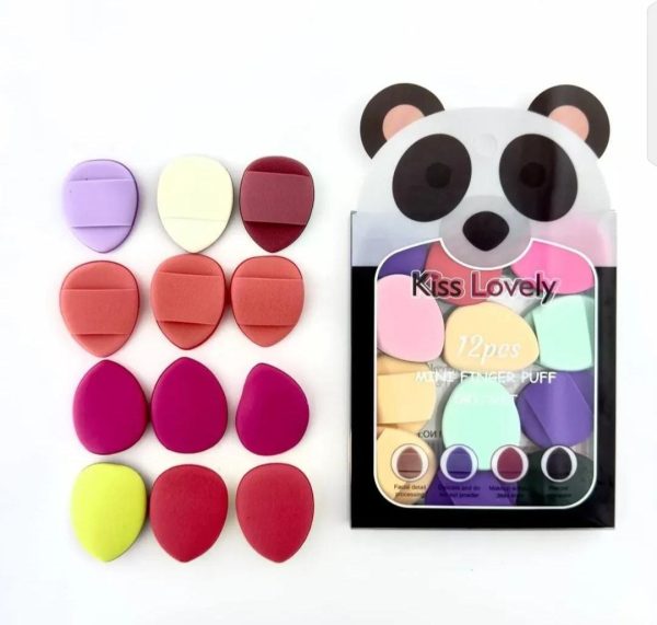 12pcs Mini Finger Powder Puff Set Air Cushion Sponge Concealer Foundation Makeup - Image 10