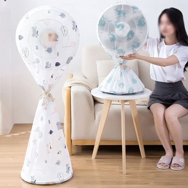 High Quality Dustproof All-inclusive Electric Fan Dust Cover Household Floor Fan Cover Protective Cover Stand Fan - 01 PCs - Random Print - Image 5