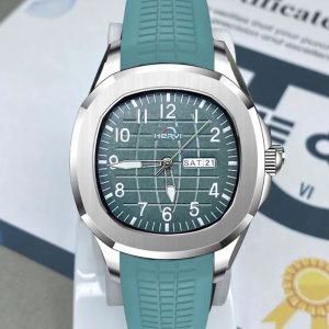 Heryi Men’s Watch with Silicone Strap Day and Date Function Analog Display -  Durable & Lightweight Casual Wristwatch | Men's Watch - Wrist Watch For Men - Stainless Steel Dial Rubber Strap 