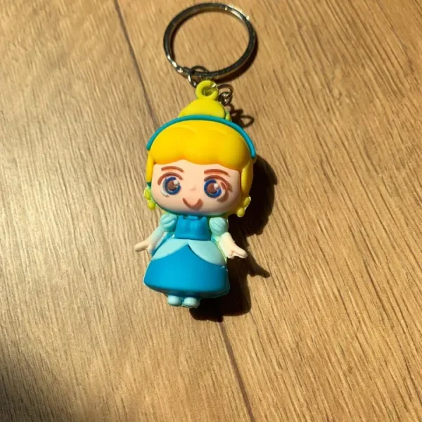 01 PCs Disney Princess Anime Figure Key-Chain – Cute Soft Rubber Bag Accessory | Random Design & Color | Kids Gift - Keychain ( Random Color ) - Image 5