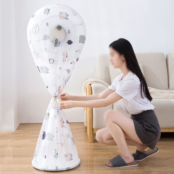 High Quality Dustproof All-inclusive Electric Fan Dust Cover Household Floor Fan Cover Protective Cover Stand Fan - 01 PCs - Random Print - Image 3