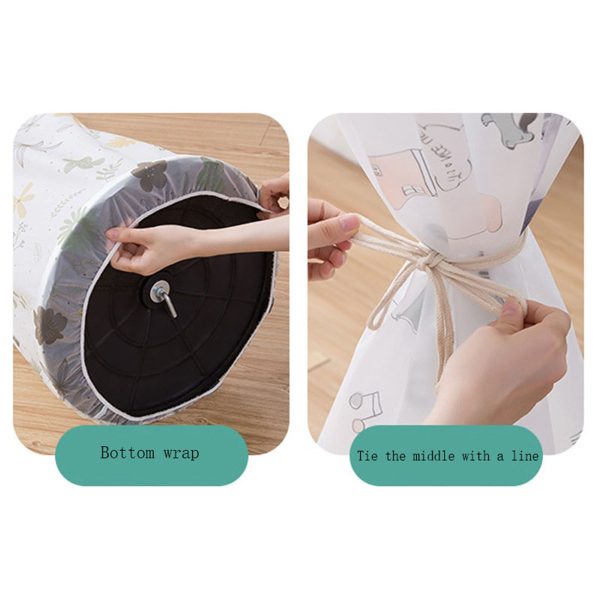 High Quality Dustproof All-inclusive Electric Fan Dust Cover Household Floor Fan Cover Protective Cover Stand Fan - 01 PCs - Random Print - Image 2
