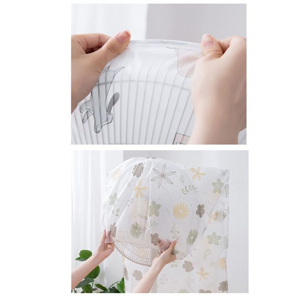 High Quality Dustproof All-inclusive Electric Fan Dust Cover Household Floor Fan Cover Protective Cover Stand Fan - 01 PCs - Random Print - Image 4