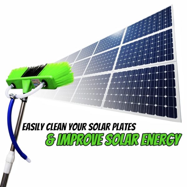 6ft Extendable  Steel Solar Panel Cleaning Brush with Water Flow System Long Reach Rod, Soft Bristle Head for Streak-Free, Efficient Solar Panel Maintenance | Solar Panel Cleaning Brush (Without Box) - Image 8
