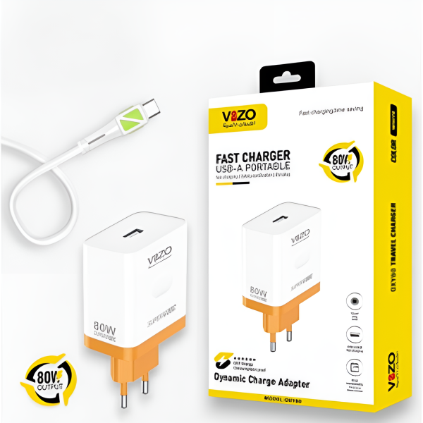 Oxy 80 – Universal Fast Charger with 80W Output | Best Quality Charger - Android Charger - Mobile Phone Charger - Type-C Cable Charger - Image 3