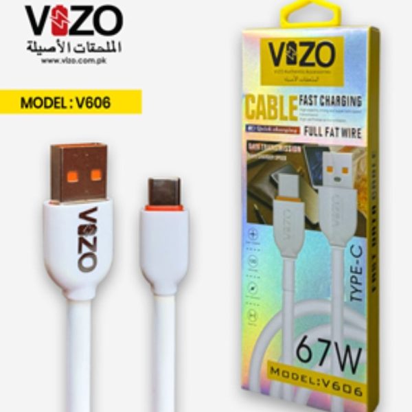 V606 Type-C Fast Charging Cable | Best Quality Vizo Cable  | Type C Cable | Vizo Fast Charging Cable For Mobile Phone | Vizo Type C Cable For Mobile - Image 5