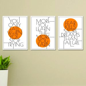 Set of 3 Wall Art Wooden Phototile Frames for Wall Decor