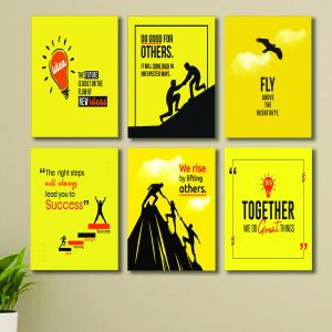 Set of 6 Wall Art Wooden Phototile Frames for Wall Decor