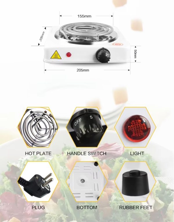 Electric Stove For Cooking - Hot Plate Heat Up In Just 2 mins - Easy to Clean -Metal Body (random color ) - Image 8