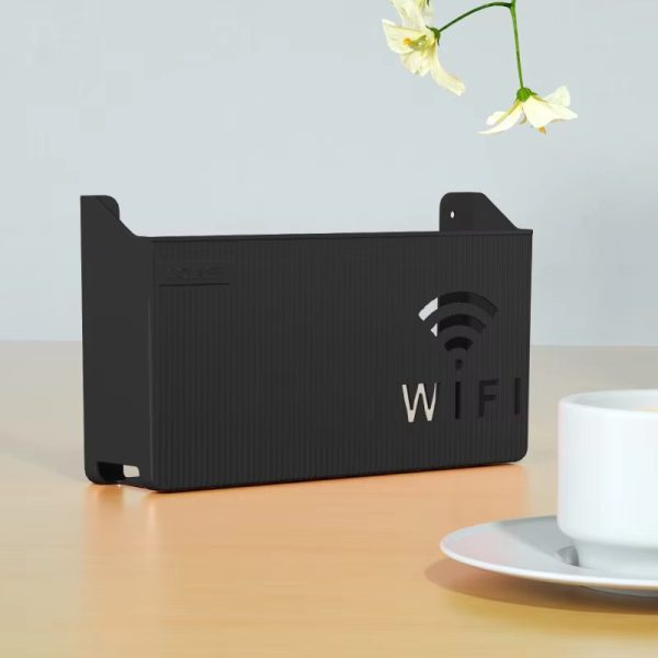 WiFi Router Shelf & Cable Organizer – Wall-Mount ABS Plastic Storage Box for Routers, Power Strips & Cables (Random Colors) - Image 8