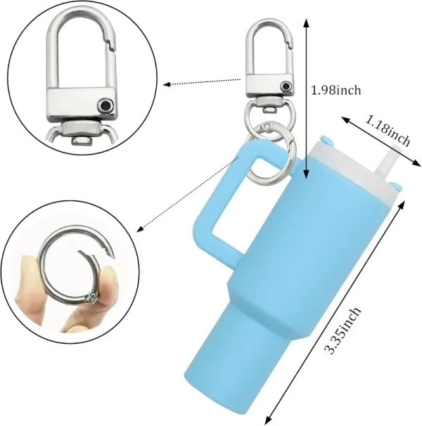 Colorful Mini Stanley Tumbler Keychain – Cute Miniature Tumbler Charm for Handbags, Backpacks & Car Keys – Portable Stanley Cup Keychain Accessory -Random color | Key Chain | Stanley Keychain - Image 5
