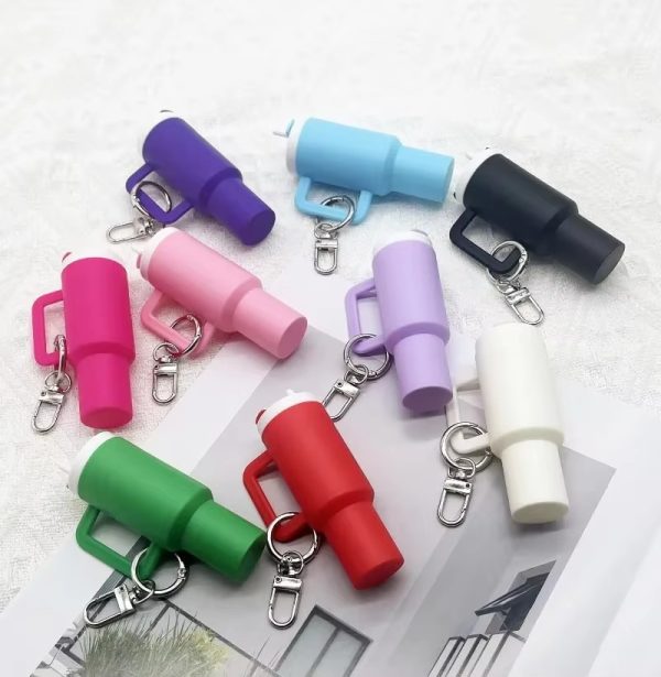 Colorful Mini Stanley Tumbler Keychain – Cute Miniature Tumbler Charm for Handbags, Backpacks & Car Keys – Portable Stanley Cup Keychain Accessory -Random color | Key Chain | Stanley Keychain - Image 7