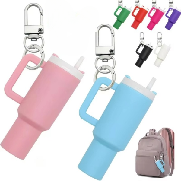 Colorful Mini Stanley Tumbler Keychain – Cute Miniature Tumbler Charm for Handbags, Backpacks & Car Keys – Portable Stanley Cup Keychain Accessory -Random color | Key Chain | Stanley Keychain - Image 4