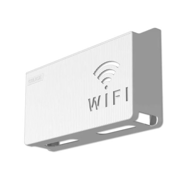 WiFi Router Shelf & Cable Organizer – Wall-Mount ABS Plastic Storage Box for Routers, Power Strips & Cables (Random Colors) - Image 5