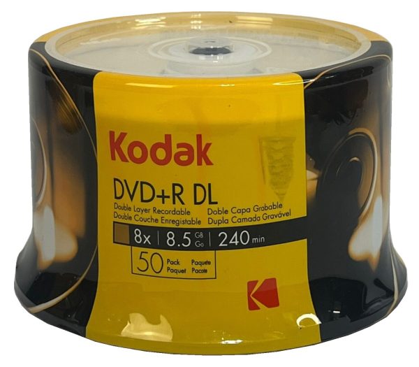 Kodak, DVD+R DL Blank Discs, Pack of 50-DiscsKodak, DVD+R DL Blank Discs | Kodak Dual Layer DVD+R 8.5GB 8X – High Capacity Record-able Disc - Image 8