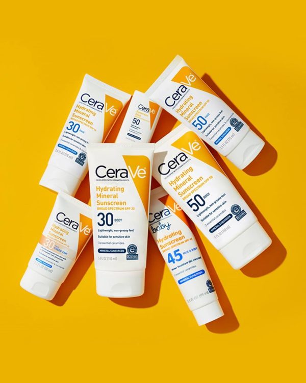 CeraVe Hydrating Mineral Sunscreen SPF 100 ml - CeraVe Hydrating Sun Block | Best Skin Care Sunscreen - Image 4