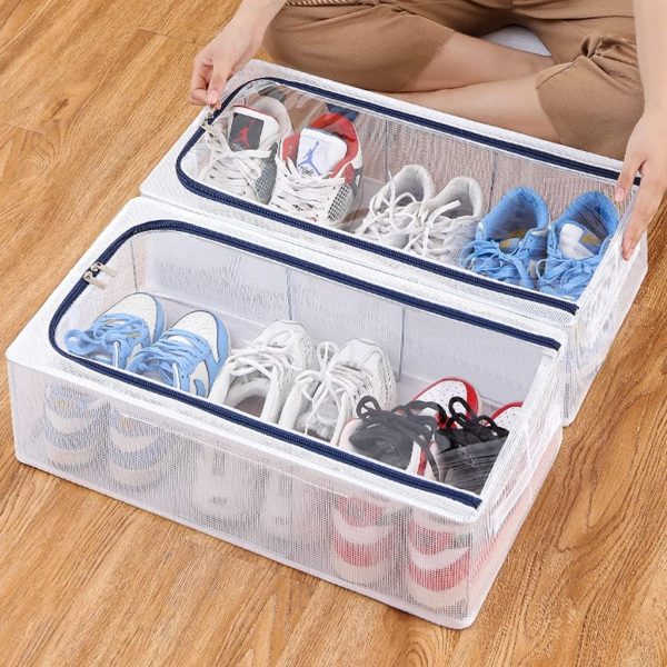 Transparent Storage Shoe Box Steel Structure Free Installation Shoe Cabinet to Prevent air Moisture Protection Shoes Clothing Toys Storage Box - Image 6
