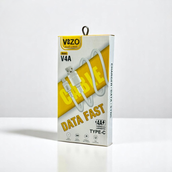V4A Type-C Fast Charging Cable | Type-C Charging Cable | Fast Charging Cable | Type-C Cable | V4A Cable For Mobile Phone  - Image 3