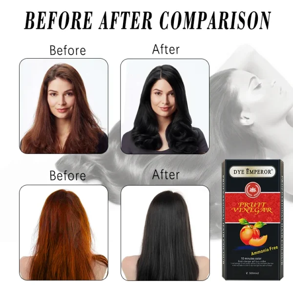 fruit venger black hair color gel dye 500ml - Image 2