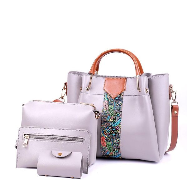 4 Pcs Women's Beautiful PU Leather Shoulder Bag - Image 6