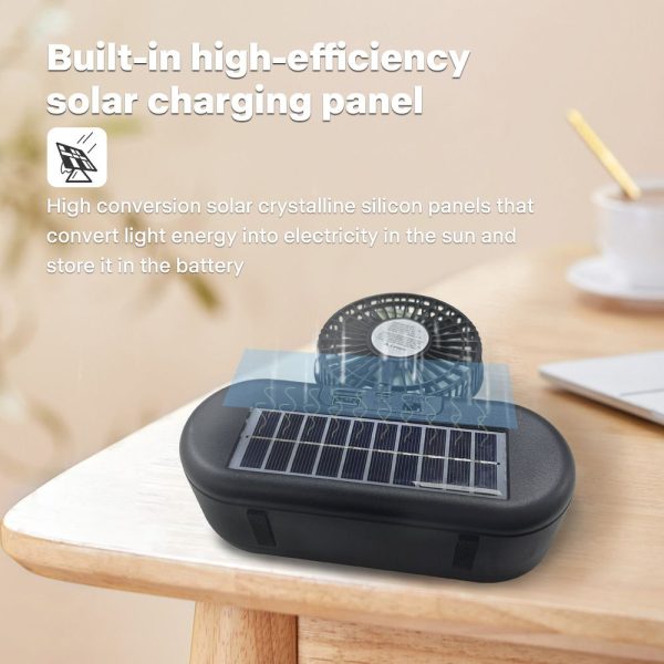 Solar fan Bluetooth speaker | Wireless outdoor portable With  blowing flashlight | Listening to music Support TF card U disk FM radio TWS interconnection - Image 7
