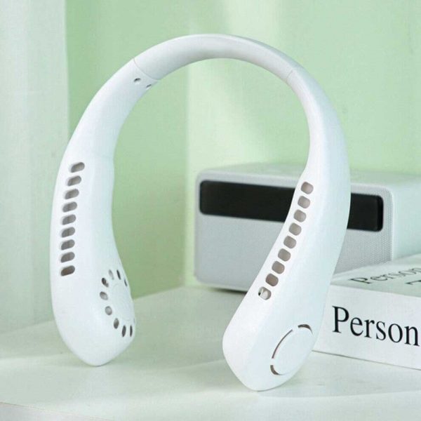 Neck Fan Portable Bladeless neck fans Portable Hanging Neck Fan Micro Cooling Strong Fan 360° Bladeless Hanging Neck Fan Rechargeable USB Mini Neck Fan for Kitchen Outdoor Travel for Summer Sports ( Random Color )