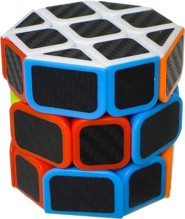 Jiehui Cube Octagonal Cylinder Magic Cube Puzzle IQ Brain 3x3 Barrel Spin Speed Cube Education Personalised Game Gift Toy (Multicolour) - Image 3