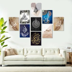 Home Decoration Item 9 Pcs Wall Decor Photo On Wall Canvas Art Decor For Home Easy Set Up With Bothside Tape