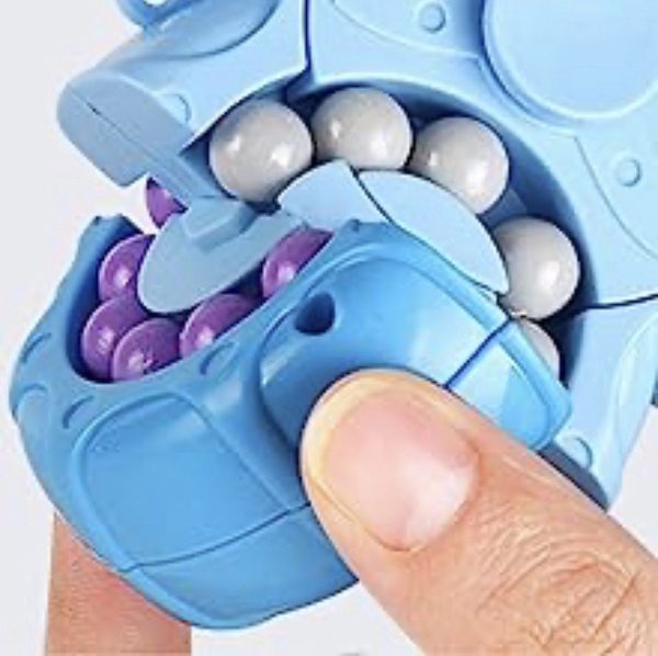 3-in-1 Fidget Spinner Magic Bean Rotating Cube Toy – Double Flip Triangle – Bath Toy – Brain Training Handheld Puzzle Toy – New – For Kids - Random Color - Image 5
