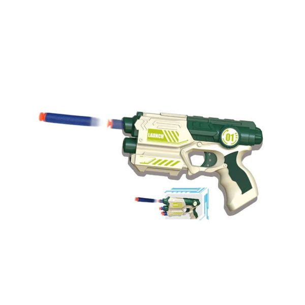 Plastic Soft Bullet Gun Toy | Best Quality Toy For Kids -  Soft Bullet Shooting Gun - Random Color - Image 2
