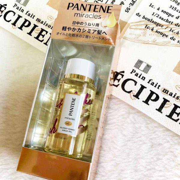 Pantene Original Non-Rinse Treatment, Glossy Shake Aqua Oil – Frizz Control & Hydration Treatment 49 ml