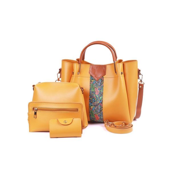 4 Pcs Women's Beautiful PU Leather Shoulder Bag - Image 4