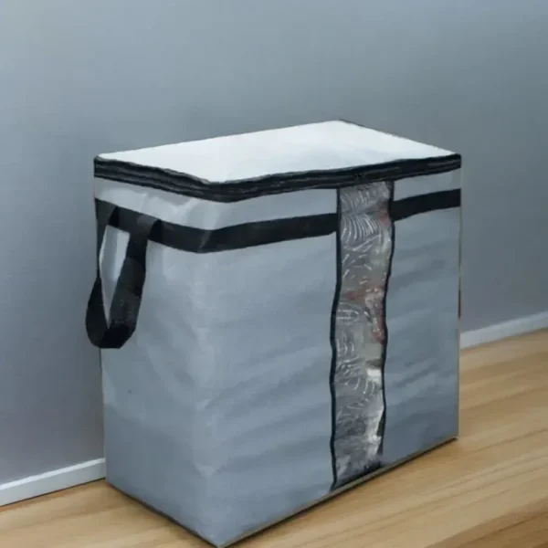 Storage Blanket Bag Organizer Folding Bag Organizer, Cloth Storage Boxes for Wardrobe 01 Pcs - Random Color - Image 2