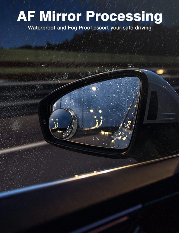 2pcs Round Blind Spot Mirrors – Wide-Angle Lens for Enhanced Rear and Side View Visibility – Convex Mirror for Cars, SUVs, and Trucks – Universal Fit Safety Accessory - Plastic Material - Image 9