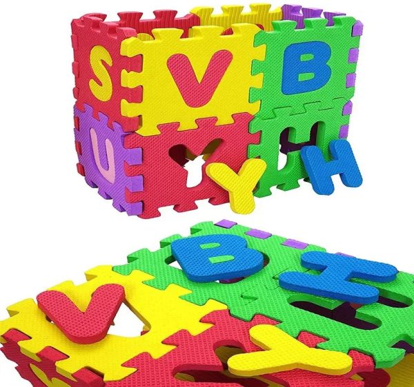 6mm Puzzle 36 PCS Large ABC-123 | Interlocking Play Tile | Alphabets Foam Puzzle Mat for Childrens (Random color) - Image 2