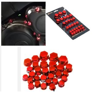 30pcs/set High Quality Chrome Plating Plastic Motorcycle Screw Nut Cover Cap Nut Bolt Decoration For Engine Transmission