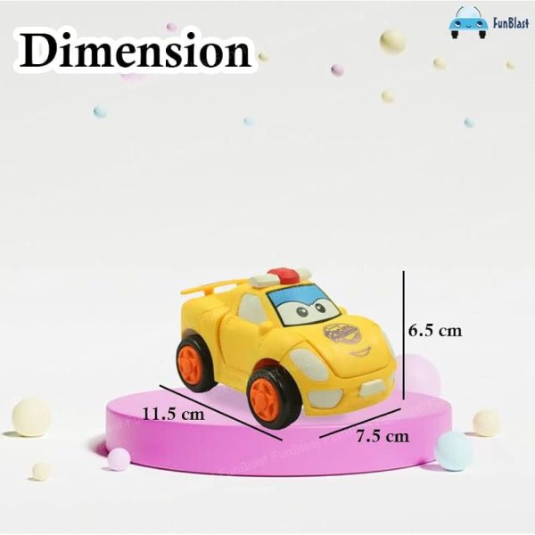 1 Pc - Pull Back Robot Car Toy - Push & Go Convert Robot Cars Toys For Kids Boys Girls Baby Babies Friction Powered Vehicle - Random Color - Image 5