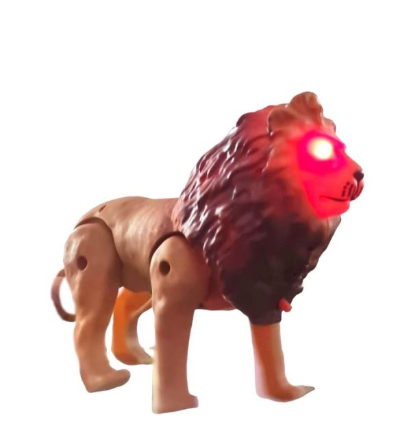 Battery Operated Lion with Light Sound & Walk, Funny Electric Lion Cartoon Toy, Forest Animal Wild Animal Toy - Image 2