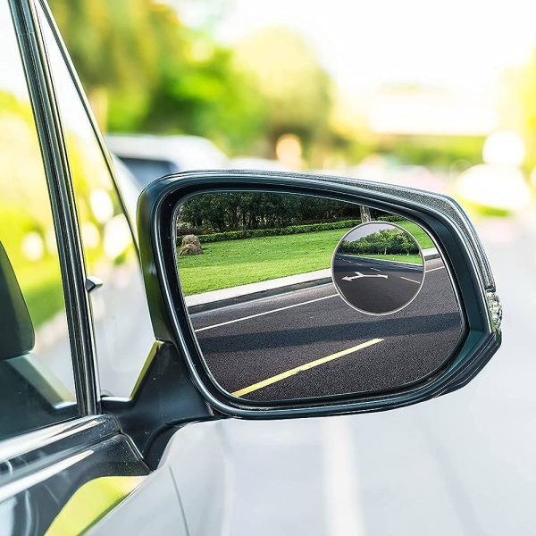 2pcs Round Blind Spot Mirrors – Wide-Angle Lens for Enhanced Rear and Side View Visibility – Convex Mirror for Cars, SUVs, and Trucks – Universal Fit Safety Accessory - Plastic Material - Image 10