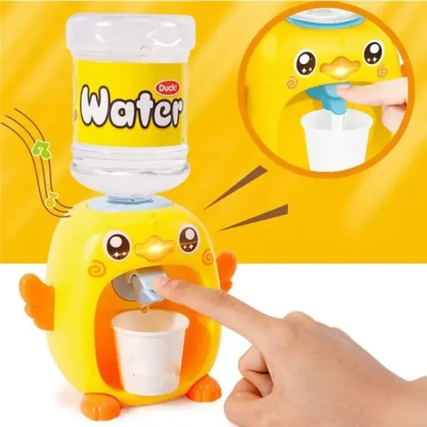 Mini Cute Simulation Duck Water Dispenser Set Toy – Educational Playhouse Drinking Fountain Toy for Kids | Pretend Play Furniture Gift - Random Color - Image 15