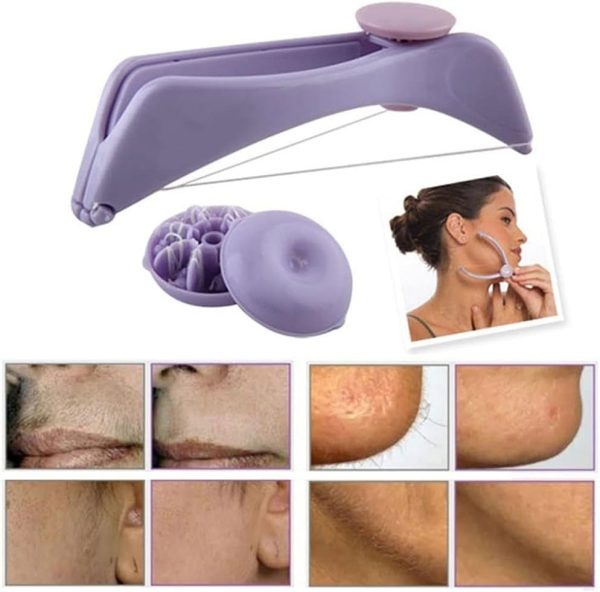 Eyebrow Threading Tool – Modern Plastic Cotton Facial & Body Hair Remover for Women - Random Color - Image 4