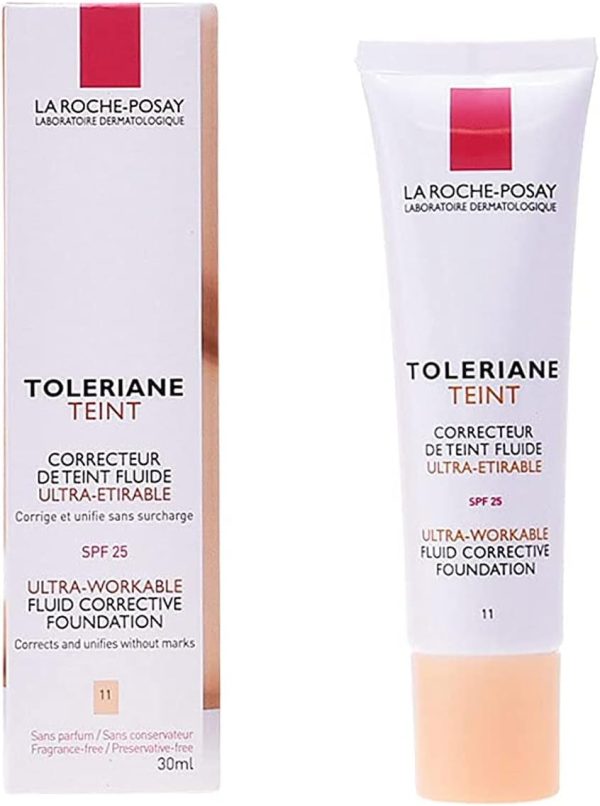 La Roche-Posay Toleriane Corrective Liquid Foundation SPF 25 – High-Coverage, Lightweight Makeup for Sensitive Skin - 30ml – Shade: Ivory - Image 3